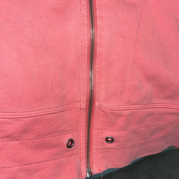 Medium Peach Zip Up Hoodie. - Picture 6 of 7